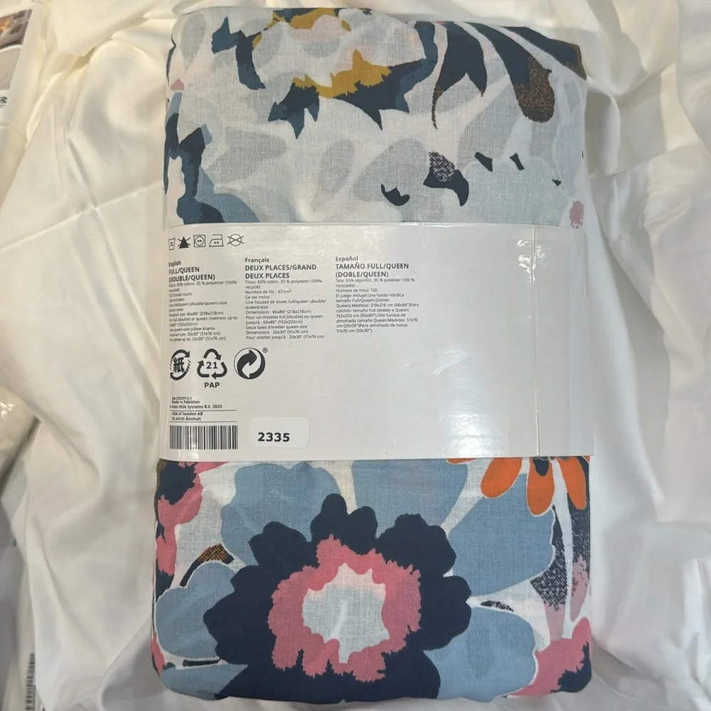 IKEA Duvet Floral Honsgullort